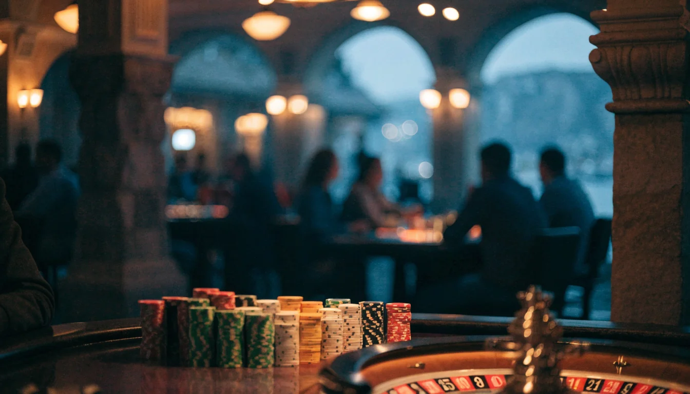 Luksuzni casino lounge u Hrvatskoj, prazna konzola i udobna stolica